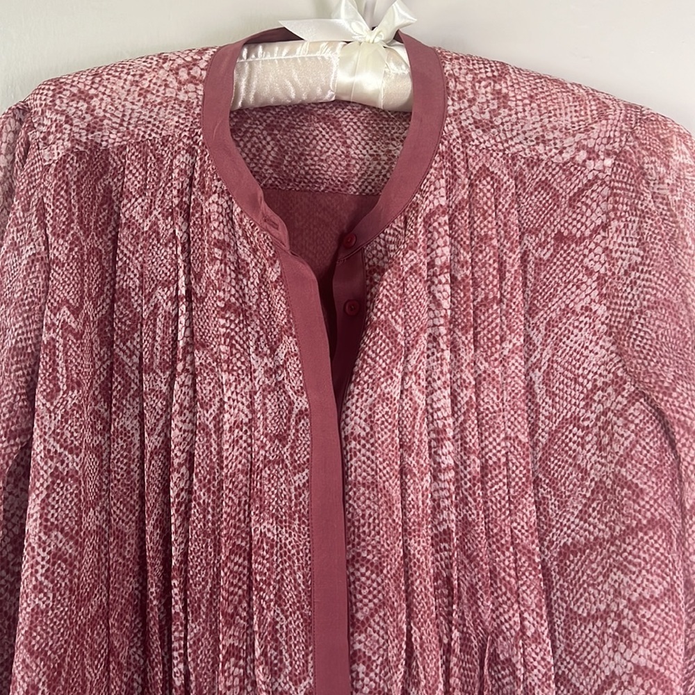 Joie Snake Print Silk Blouse